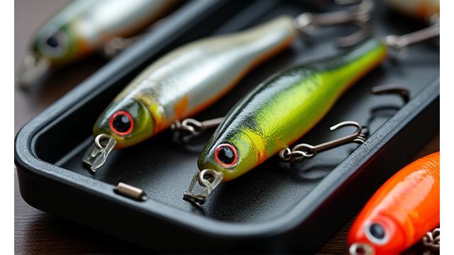 Auswahl verschiedener Kunstköder, geeignet für trübe Stadtgewässer